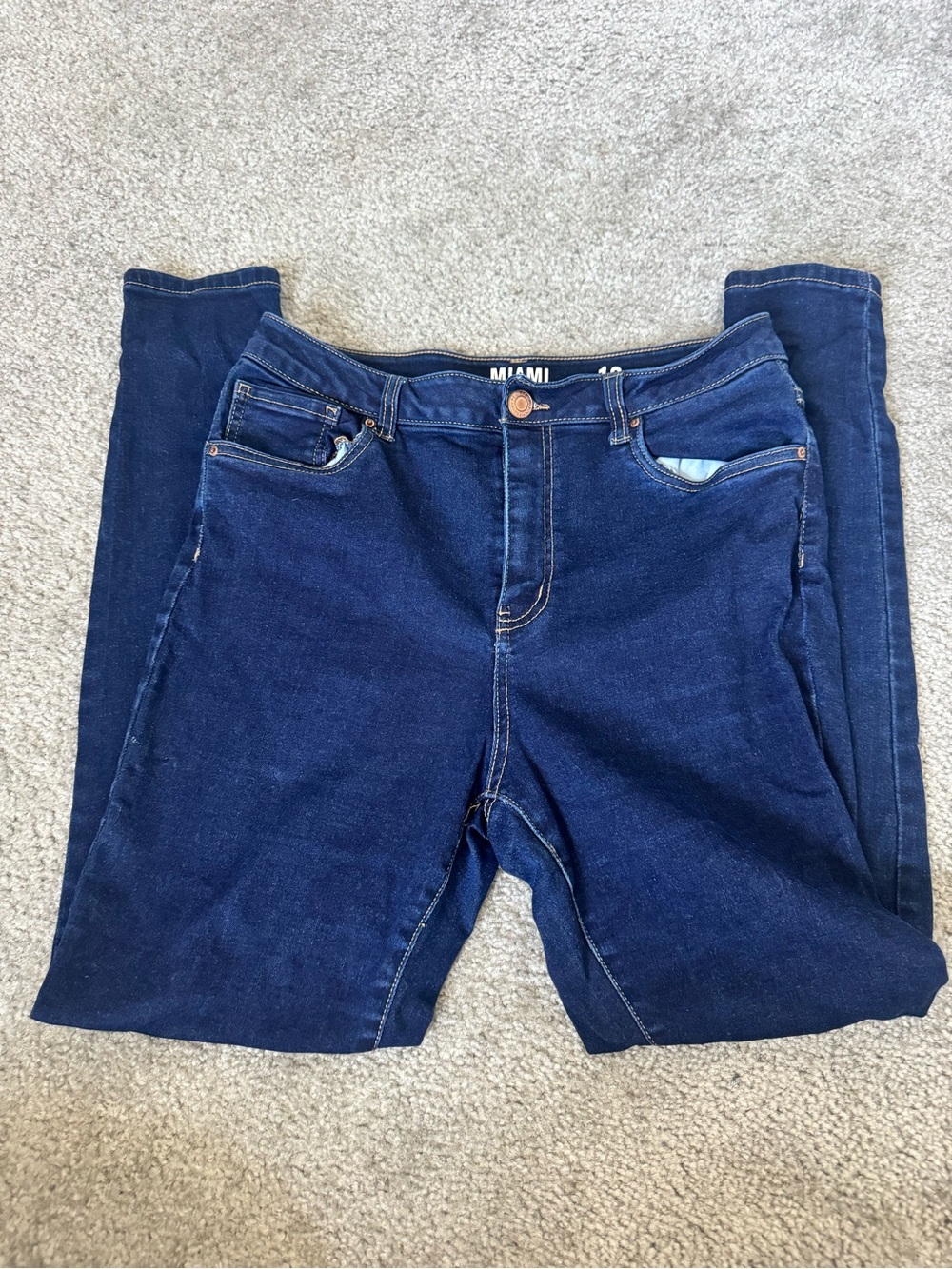 miami Indigo Dark Blue Stretch Jeggings